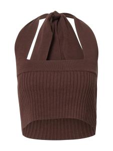 Вязаный топ GLAMOROUS, коричневый