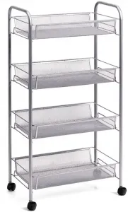 Тележка Zeller Present "Mesh" с четырьмя корзинами для хранения, высота 83,5 см 42,5х83,5х26 см, цвет silberfarben