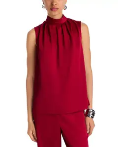 Майка с высоким воротником Misook, красный