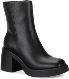 Женские ботильоны Sun + Stone TIANNAA из искусственной замши с круглым носком, Black