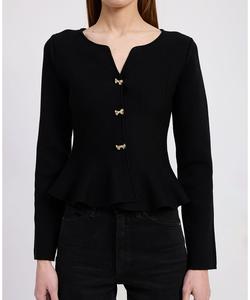Женский кардиган с длинными рукавами Idah En Saison, Black