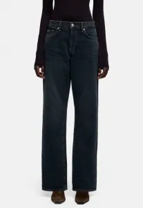 Тесс без портновских штанин, широкие штанины 7 For All Mankind, Dark Blue