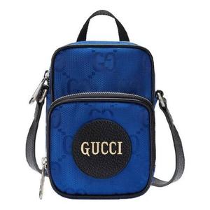 Сумка off the grid otg environmental friendly series logo leather logo nylon handbag mini blue black Gucci, синий