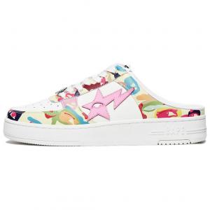 A BATHING APE KidSuper x устойчивые к истиранию тапочки с закрытым носком унисекс белый розовый