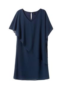 Коктейльное платье с асимметричной накидкой Sheego, синий
