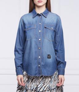 Рубашка женская Armani Exchange из денима с карманами, синий