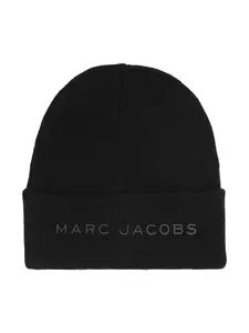 Шапка бини в рубчик с логотипом Marc Jacobs Kids, черный