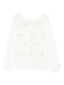 Лонгслив с логотипом Bonpoint, белый