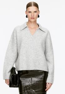 Джемпер ARKET Jumper, Grey Melange/Mottled Grey