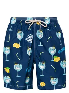 Плавки-шорты Lighting средней посадки Mc2 Saint Barth, синий