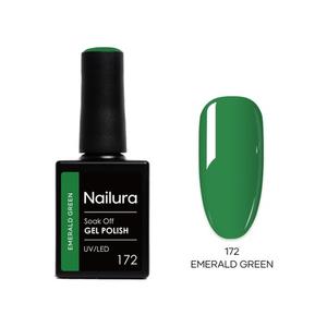Гель-лак 172 Изумрудно-зеленый 10 мл Nailura