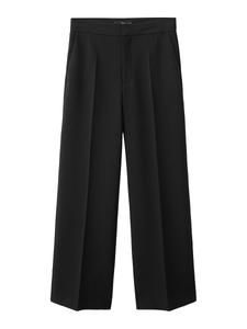 Свободные плиссированные брюки MANGO POL, черный