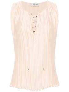 Плиссированная блузка Lanvin с кулиской, оранжевый