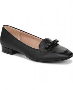 Женские балетки Claudine с квадратным носком и массивным каблуком LifeStride, Black Faux Leather