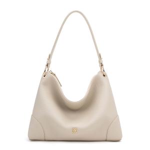 ELLE Сумка-тоут из натуральной кожи крупного рогатого скота, большая женская сумка через плечо Black/Gray/Cloud Dancer