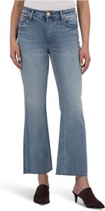 Джинсы KUT from the Kloth Kelsey High-Rise Fab Ab Ankle Flare-Nset Leg in Acceptance, Acceptance