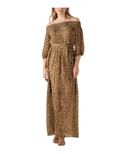 Очаровательное коричневое платье-халат Liu Jo, коричневый