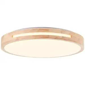 Светильник потолочный светодиодный Woodbury, светло-коричневый / белый