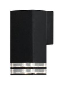 Светодиодный уличный настенный светильник MeineWunschleuchte Schwarz, Höhe 19cm, черный