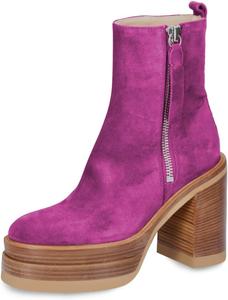 Женские модные ботильоны Pazzion на высокой платформе, застежка-молния сбоку, круглый носок, осенне-зимние ботинки, стильные ежедневные профессиональные туфли, размеры 4-16 US, Purple
