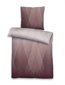 Постельное белье biberna Mako-Satin "DIAMOND MIX" BURGUNDY 155x220 cm Biberna
