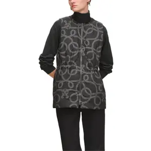 Футболка-майка FW25 для женщин Charcoal Gray HERMES, серый