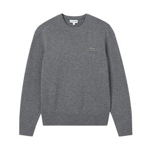 Вышитый свитер с круглым вырезом LACOSTE, темно-серый