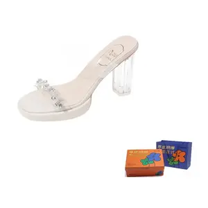 WOXXXN Слипоны женские черно-бежевые на платформе 9 см, цвет Beige 9cm