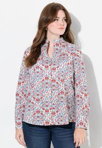 Блузка на пуговицах COUNTRY FLORAL GOBLET Ulla Popken, красный