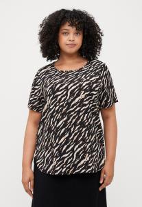 Блуза ONLY Carmakoma CARVICA, Black/White/Black