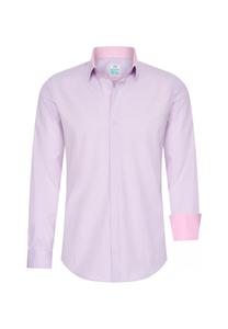 Рубашка с контрастным внутренним воротником RUSTY NEAL, фиолетовый