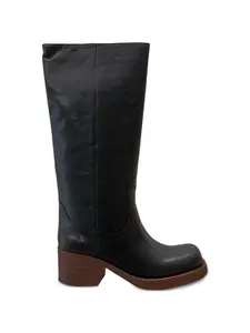 Ботильоны на блочном каблуке с отражающим швом Jeffrey Campbell, черный