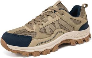 Мужские и женские походные ботинки Легкие кроссовки для треккинга и прогулок на открытом воздухе Нескользящие износостойкие для альпинизма и путешествий Qacksv, хаки
