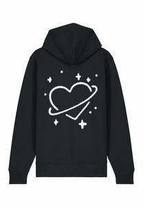 Толстовка на молнии SATURN BACK EMBROIDERY Mira Paris, черный