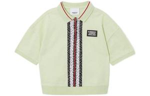 Футболка детская Burberry с узором, светло-зеленый