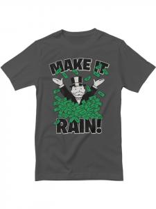 Футболка Monopoly Make It Rain T-Shirt серого цвета Monopoly