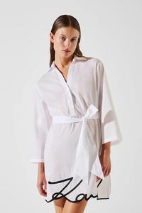 Хлопковое платье Karl Lagerfeld, белый