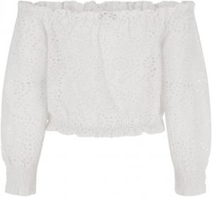 GUESS Женский топ Rafa с рукавом 3/4, Pure White