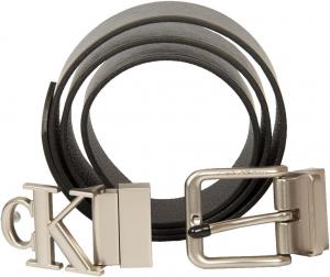 Мужской ремень Calvin Klein CK JEANS с двумя пряжками, укороченный и двусторонний, в подарочной упаковке, Bds Black / Black