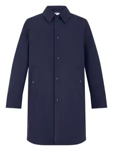 Тренч на пуговицах с прорезными карманами Fursac, синий