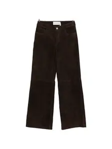 Брюки из замши Milo Nour Hammour, коричневый