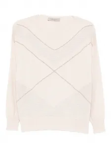 Шерстяной свитер с металлическими деталями D.Exterior, розовый