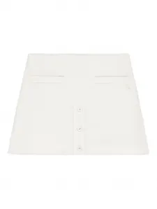 Твидовая юбка мини Courreges, белый