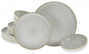 Creatable Набор посуды, серо-белый Uno Vintage, кремовый, 12 предметов