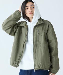 Винтажная саржевая блузон-стойка на молнии / Блузон на молнии