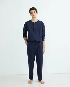 Мужская футболка с длинными рукавами из экологически чистого хлопка Emidio Tucci, синий