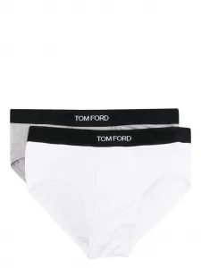 Комплект из двух трусов-брифов с логотипом TOM FORD, серый
