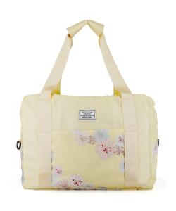 Двусторонне складывающаяся сумка-бостон с принтом в виде хризантем и цветов (PJA-B846)