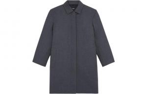 Пальто женское среднее серое THEORY