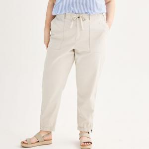 Брюки-джоггеры больших размеров Sonoma Goods For Life Core Utility, цвет Sand Trap